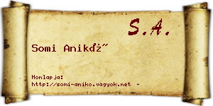 Somi Anikó névjegykártya